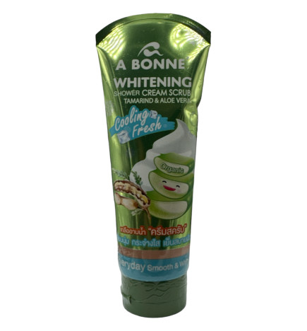 A BONNE WHITENING Shower Cream scrub Tamarind & Aloe vera